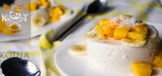 Десерты с желатином: Тропическая Панна Котта с йогуртом без сахара
